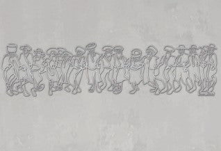 Chassidim Dancing - Metal Art