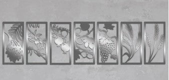 Set Of The Seven Shivat Haminim - Metal Art