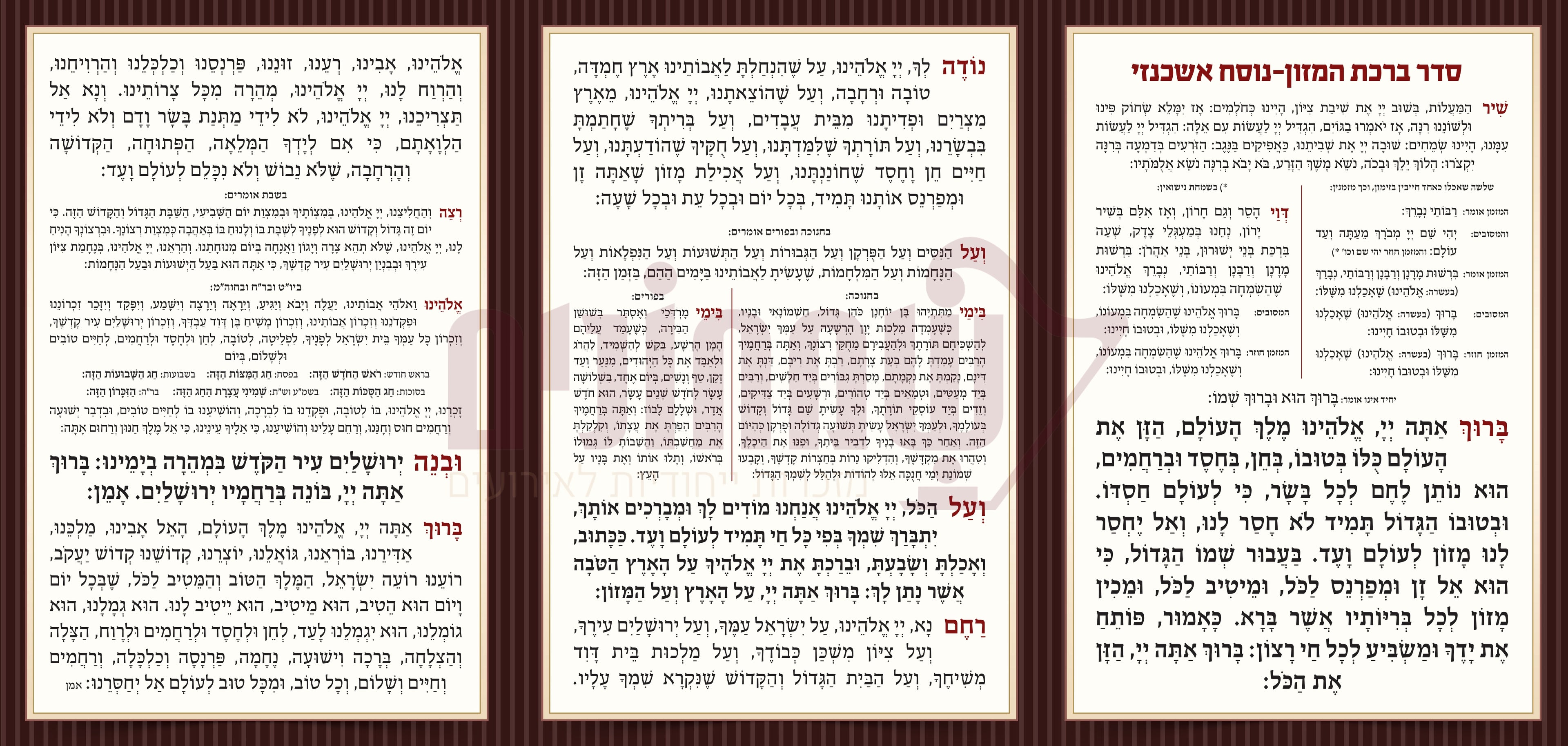 Birkas Hamazon - Bar Mitzvah