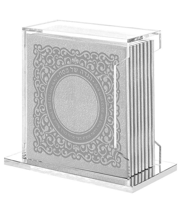 Faux Leather Lacey Lucite Haggadah