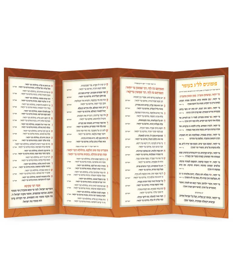 Folding Lag Ba’Omer Card