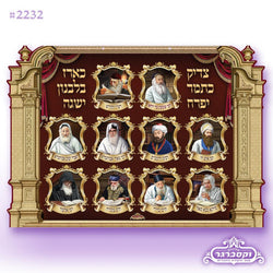 Tzaddik Katamar Yifrach 3D Sukkah Poster