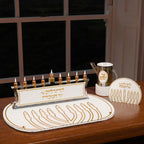 Woven Leatherite Chanukah Tray