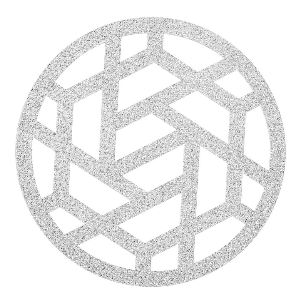 Acrylic Laser Cut Chargers, 4 pack - Silver