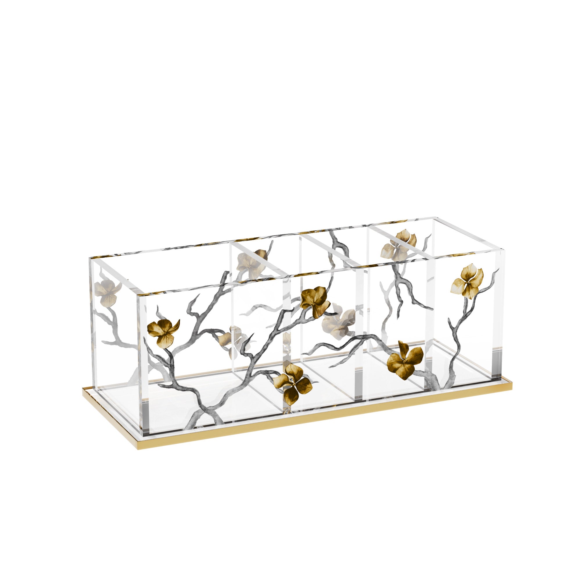 Golden Branch Cutlery Holder