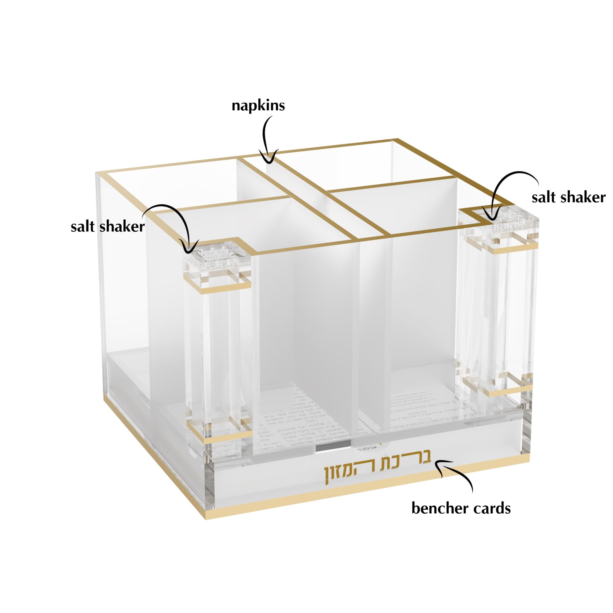 Classic Cutlery Holder with Salt & Bencher Set
