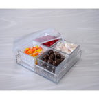 Dip Dish with Magnetic Lid, 4 Dishes - White Pearl