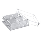 Dip Dish with Magnetic Lid, 4 Dishes - White Pearl