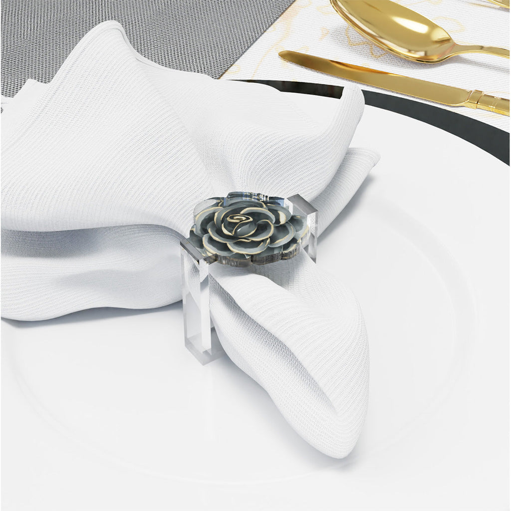 Black Rose Napkin Rings