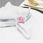 Pink Rose Napkin Rings
