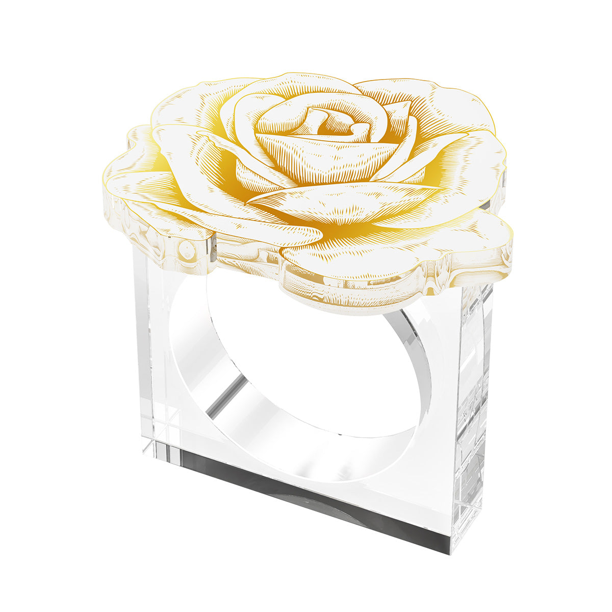 Cream Rose Napkin Rings