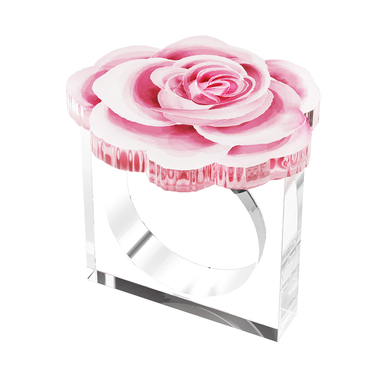 Pink Rose Napkin Rings