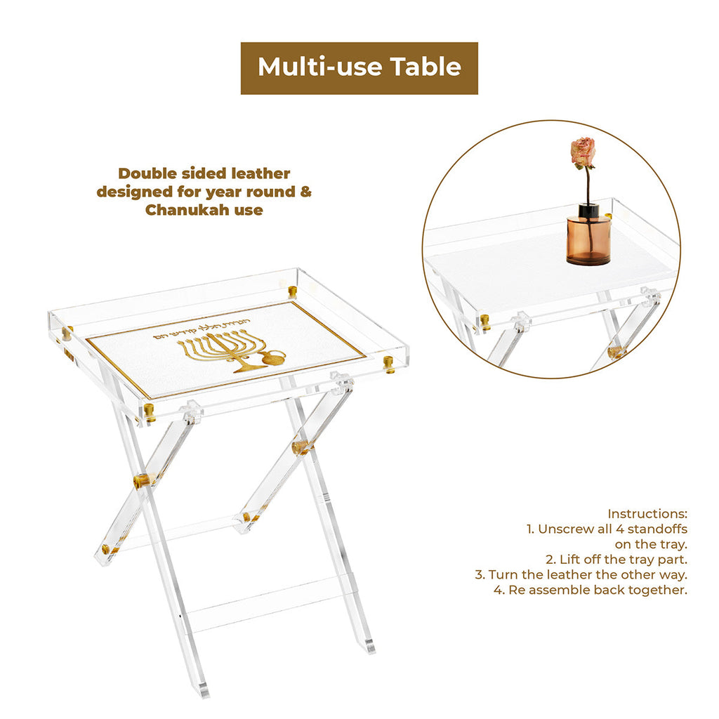 Leatherite Folding Table