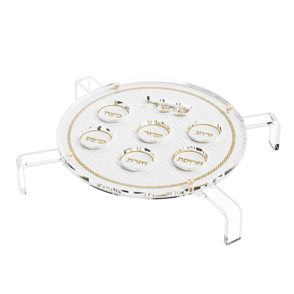 Woven Leather Seder Plate