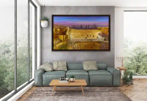 Friday night at the Kotel in Jerusalem Painting