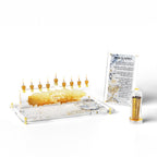 Gold Stone Menorah