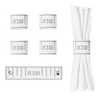 Linear Leather Shabbos Napkin Rings