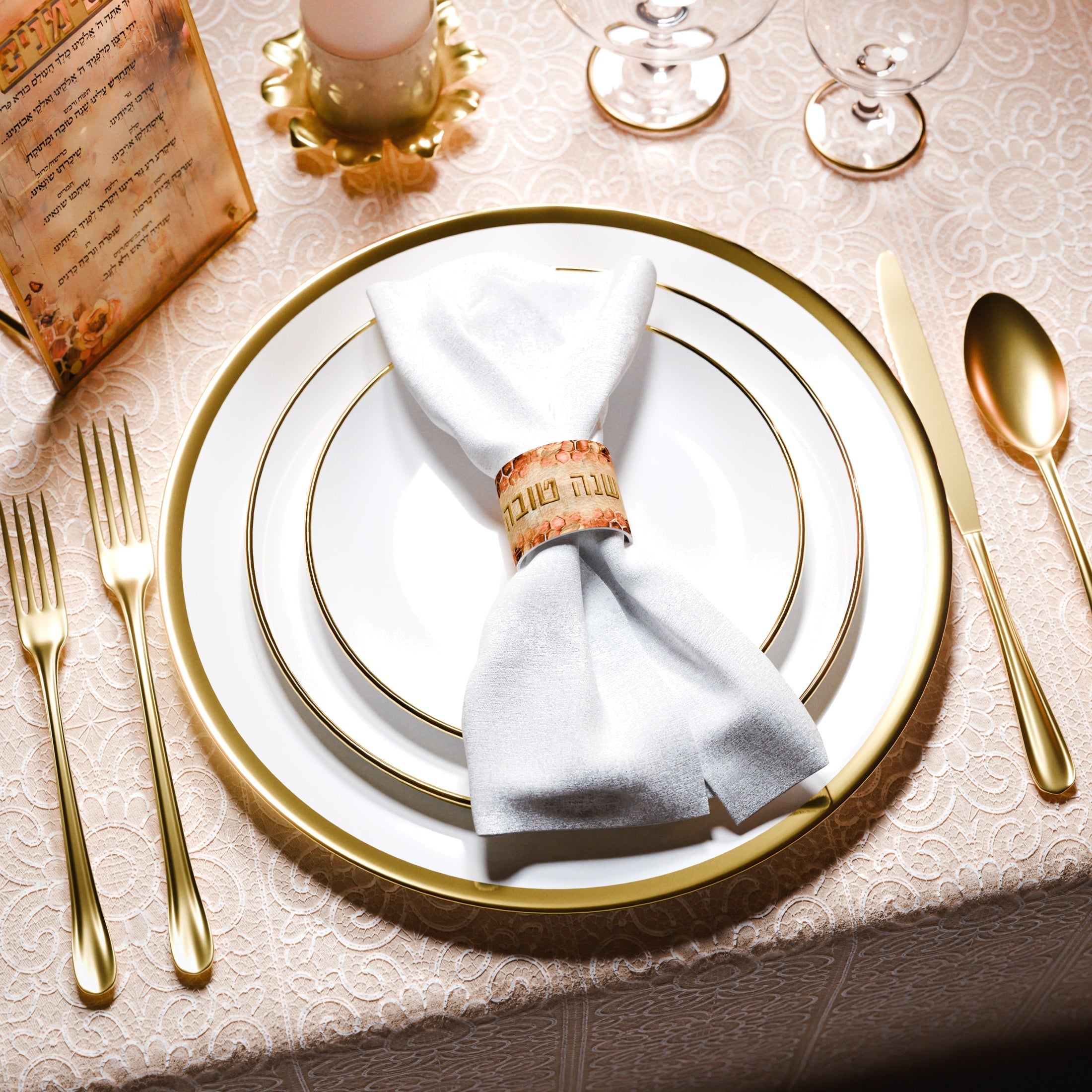 Blush Nectar Napkin Rings