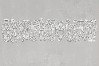 Chassidim Dancing - Metal Art