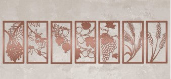 Set Of The Seven Shivat Haminim - Metal Art