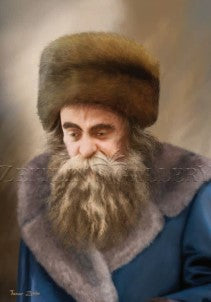 Rabbi Aharon Of Belz Portrait - Canvas Painting