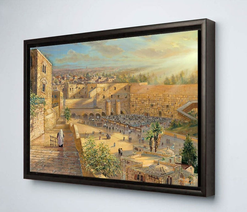 Sunrise behind the Kotel in Jerusalem Painting