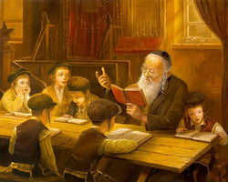 Cheider in Shtetl Painting