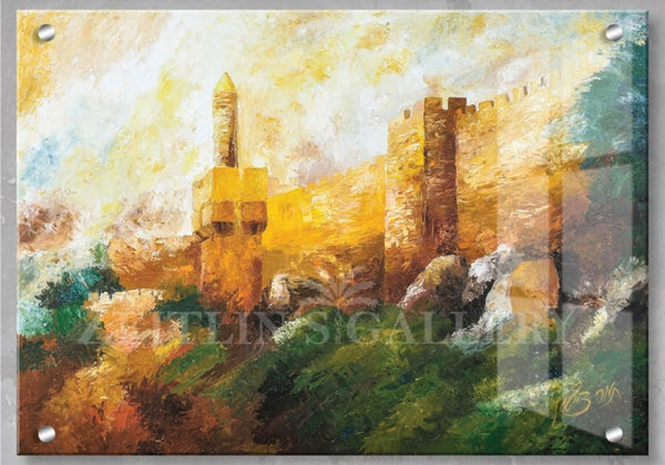 Walls of Jerusalem Tempered Glass Painting