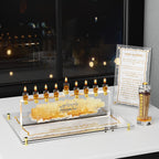 Gold Stone Menorah