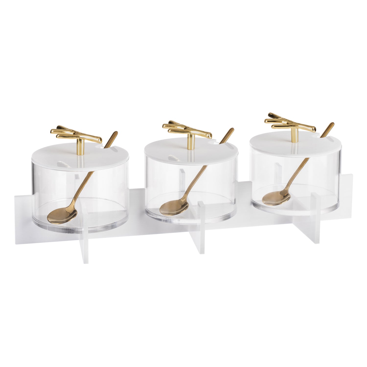 MetaLucite Twig Dip Bowl Set