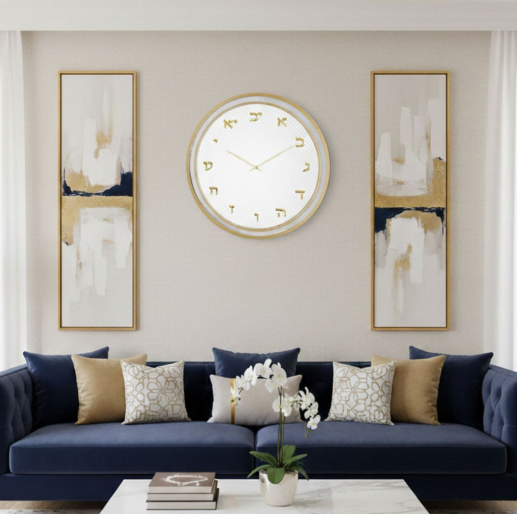 Woven Leatherite Wall Clock