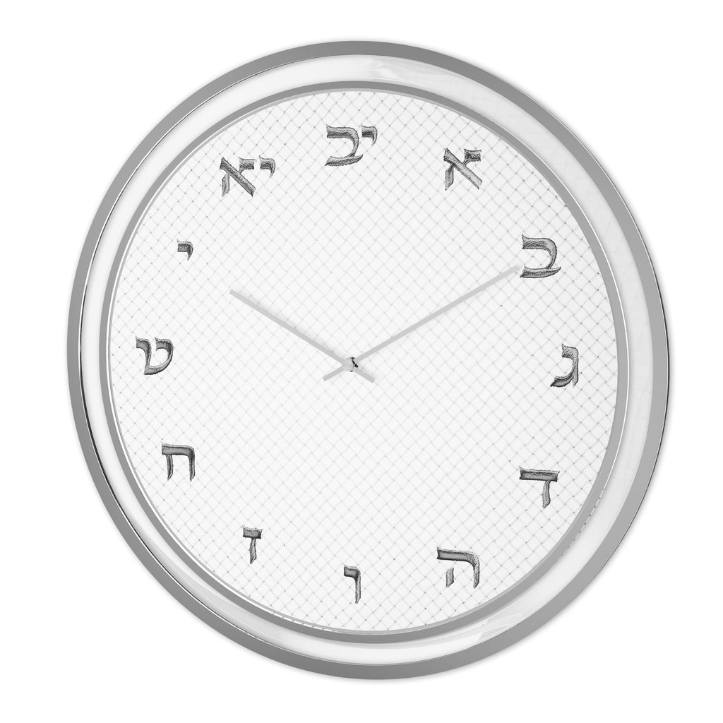 Woven Leatherite Wall Clock