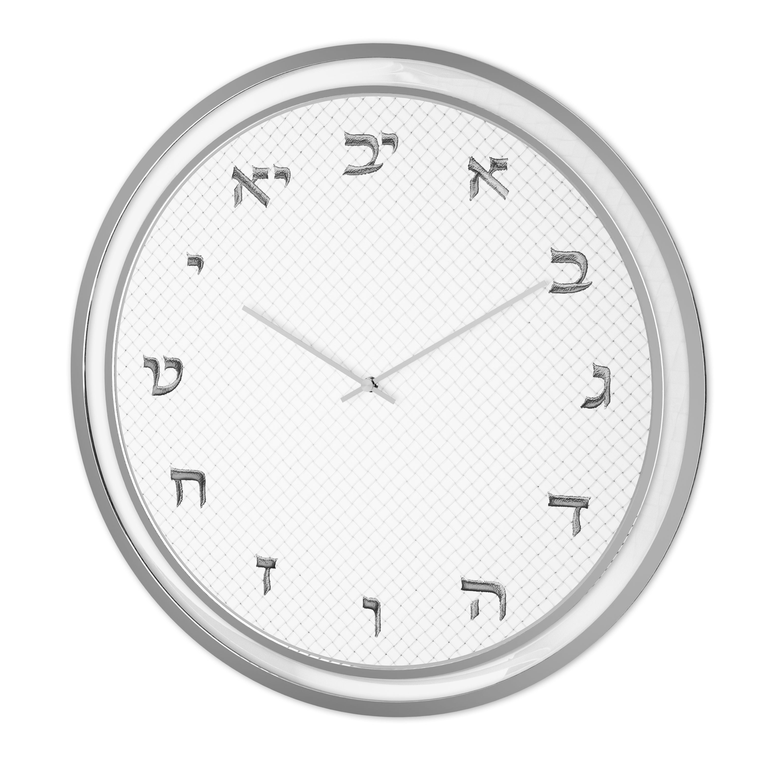 Woven Leatherite Wall Clock