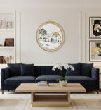 Leatherite Gold Tranquillity Kever Rochel Wall Clock