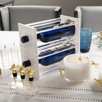 White Dowel Wine Stand