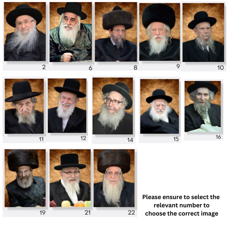 Great Rabbonim of Israel A3 Waterproof Poster