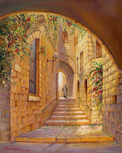 Street in the old City of Jerusalem Painting